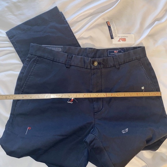 Vineyard Vines Pants Mens 35X32 Blue Slim Fit Breaker Ski Embroidered Chino NWT - Picture 13 of 16